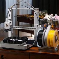 Imprimante 3D A1 Combo pour la création de modèles 3D, nivellement entièrement automatique, haute vitesse, précision, multicolore, imprimante 3D AMS FDM, filament PLA, moteur