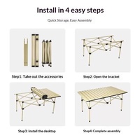 Table pliante d'extérieur légère, ensemble chaise de pique-nique barbecue, table de marché nocturne portable, table de camping pliable, mobilier d'extérieur