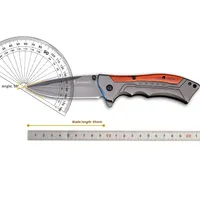Couteau pliant à manche en bois en acier 3CR13 haute dureté, pour le camping en plein air, la défense personnelle, la découpe de fruits, le bricolage, OEM