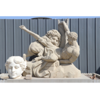 Sculpture de guerrier grec antique en marbre pour jardin extérieur, statue de soldat romain