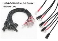 Adaptateur de casque Convertisseur Prise CTIA 3,5 mm vers Femelle RJ9/RJ10/RJ12 4P4C Prise de casque/téléphone pour la plupart des téléphones de bureau
