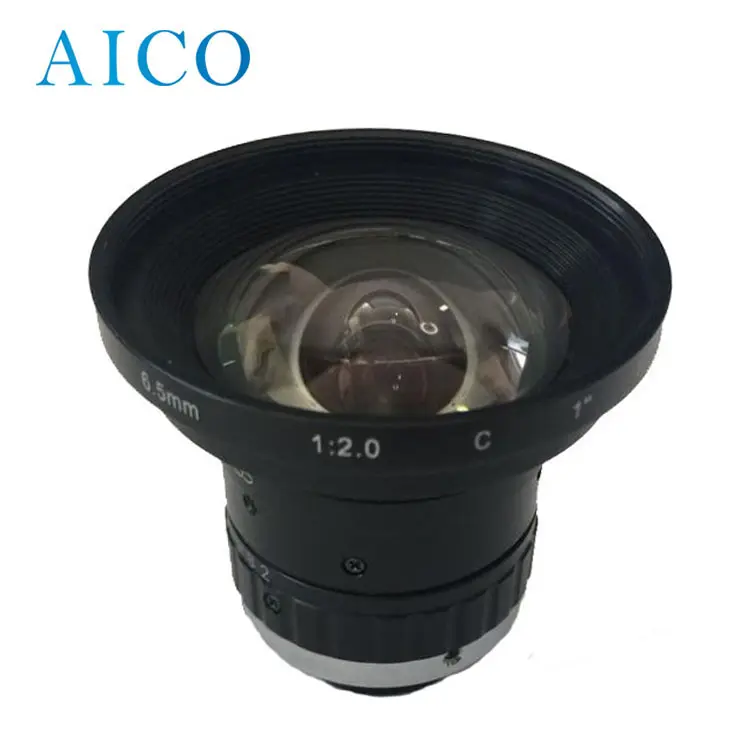 1inch F2.0 5mp 6.5mm FOV 100 degree deg wide-angle c mount cmos machine vision fa cctv camera objektive lens for 1" sensor
