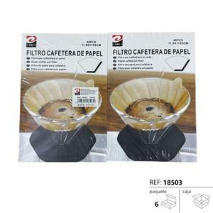 Papel de Filtro de Café Desechable de Primera Calidad, 12 Unidades, 11.6x11x5cm, para Cafeterías y Cafeteras - Product Image 1