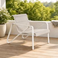 Ensemble de meubles de jardin en métal résistant aux intempéries, style nordique minimaliste, pour villa, cour, canapé, chaise, table basse, hôtels