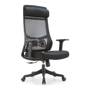 Chaise de bureau ergonomique en maille pour la direction Bureau d'ordinateur pivotant en tissu au design contemporain - Product Image 1