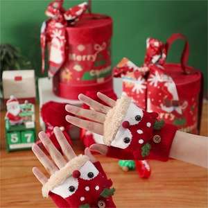 Vriendelijke op maat gemaakte kerstthema luxe ronde doos van EVA-leer, kerst- en nieuwjaarscadeauset - Product Image 2