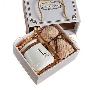 Juego de Regalo Creativo de Tazas de Cerámica con Diseño de Oso, Posavasos Calefactor y Toalla - Para Bodas, Cumpleaños, Recuerdos de Boda Hechos a Mano - Product Image 5