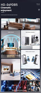 Sistem Home Theater 5.2 Saluran 310W dengan Subwoofer Nirkabel Ganda, Soundbar Dolby Audio untuk TV 069DB-<span class=keywords><strong>M</strong></span> - Product Image 4