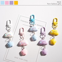 Porte-clés Nuage Doux et Adorable, Pendentif Haute Simulation de Couleurs pour Accessoires de Sac à Dos, Cadeau pour Petite Amie/Couple, Style Dessin Animé en Plastique