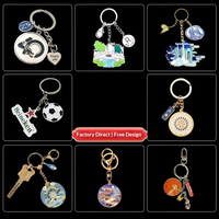 Porte-clés personnalisés en métal électroplaqué en forme de papillon, impression de logo de dessin animé anime DIY, cadeau pour la maison