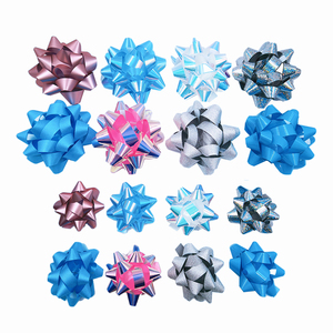 Noeud décoratif auto-adhésif irisé de 1,5 pouce en forme d'étoile pour cadeaux de Ramadan et de l'Aïd, accessoires d'emballage - Product Image 3