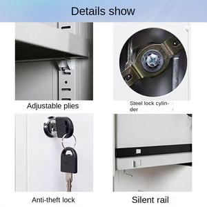 Archivador Metálico de Oficina, Armario de Almacenamiento de Acero para Oficina, Puerta Metálica, Armario Metálico con Estantes Ajustables, Venta de Fábrica - Product Image 4