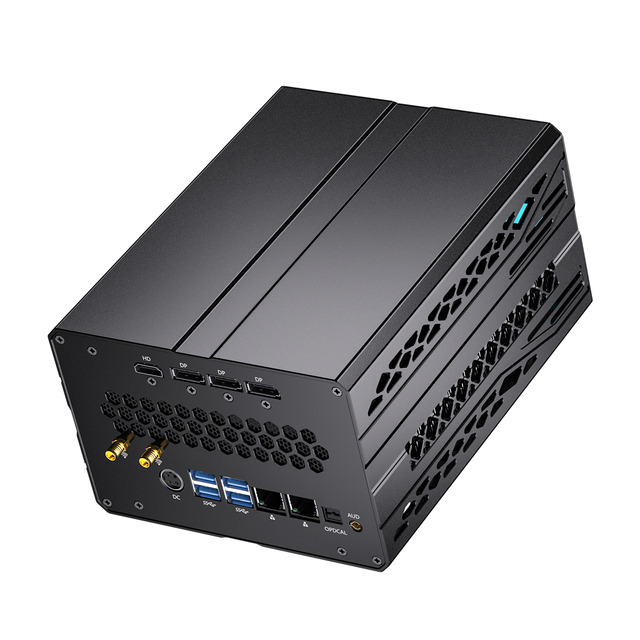 Rugged Mini Gaming PC 14th Gen Intel Core I7-14700F RTX 5060 Ti 64G DDR5 SSD 2LAN WiFi 6E Mini Computer for Video Editing