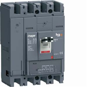HEW401LR ปรับแต่งได้ด้วยชุดเบรกเกอร์แบบหล่อขึ้นรูป Hagers รุ่น h3+ P630 LSIG 4P 70kA 400A ปรับค่าได้ พร้อมระบบ Neutral - Product Image 1