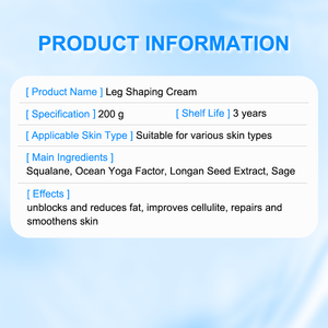 Crema Modeladora de <span class=keywords><strong>Piernas</strong></span> <span class=keywords><strong>Avanzada</strong></span>, Mejora la <span class=keywords><strong>Celulitis</strong></span>, Adelgazante, con Escualano, Factor de Yoga Marino Oceánico, Suavizante - Product Image 6