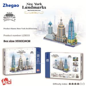 Grensoverschrijdende Hete Verkoop Bouwstenen Microdeeltje New York Londen Dubai Franse Historische Modellen Diy Speelgoed Skyline Diverse Sets - Product Image 4