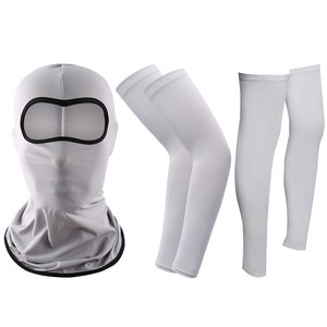 Summer Sports Face Mask Three Piece Set Outdoor Cycling UV Protection Sleeves Ice Silk Leg Warmers Unisex Adult - Product Image 3