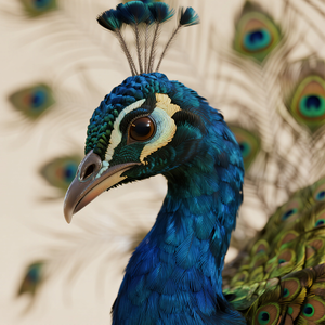 Pavão Animatrônico de Resina em Tamanho Real com Motor para Uso Público Interno/Externo em Shoppings, Zoológicos e Parques de Aventura - Product Image 5