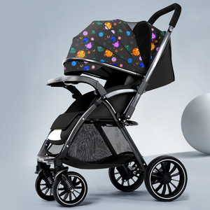 Poussette bébé JXB avec large nacelle lavable, pliage à une main, fonction chauffante et capote complète - Product Image 2
