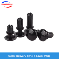 Rivets en nylon de type poussoir 2 2,6 3 3,1 3,5 4 4,1 5 6 MM, blancs et noirs, en plastique, type lettre R, pour fixations de cartes de circuits imprimés, fabricants
