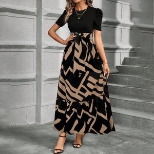 Vestidos de Verano para Mujer con Estampado Floral, Cintura Alta, Elegantes y Modernos, de Manga Corta - Product Image 3