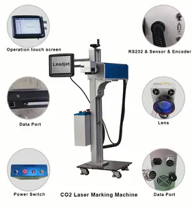 Öl Ablaufdatum CO2 Laser Kennzeichnung Maschine für Kunststoff Flasche Pet Flasche Laser Drucker