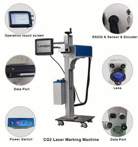 Olio Data di Scadenza CO2 Macchina Per Marcatura Laser per la Bottiglia Di Plastica Pet Bottiglia di Stampante Laser