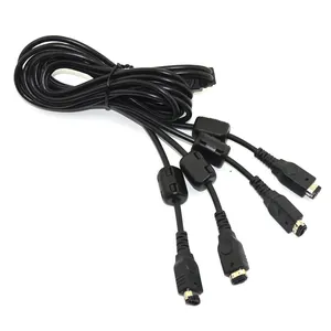 Konektor kabel Tautan 4 pemutar 1.5M untuk Nintendo GameBoy kabel koneksi GBC GBA / GBA SP muka warna