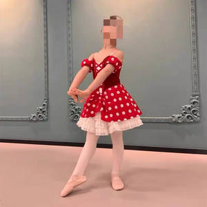 Falda Española Roja Elegante para Mujeres y Niñas, Disfraz de Bailarina, Traje de Ballet para Actuaciones Infantiles y Fiestas - Product Image 2