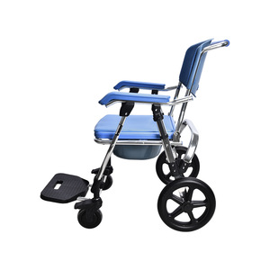 Wei Yikang Wheeled Care <b>Commode</b> Chair Aluminum Alloy Blue Folding <b>Portable</b> Toilet For Disabled Persons - Product Image 4