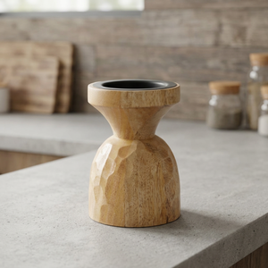 Candelabro Redondo de Madera Hecho a Mano CS-033 para Uso Religioso - Product Image 2