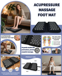 <span class=keywords><strong>2025</strong></span> nueva llegada tendencia acupuntura acupresión pie Mat ABS Spike tela de algodón para relajación muscular acupuntos terapia CE - Product Image 6