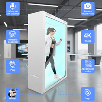 Vitrine transparente LCD Android 65 pouces, affichage numérique 3D, vitrine transparente intelligente OEM pour l'affichage et la publicité des produits