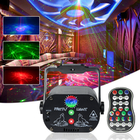 Ihomemix - Mini Láser USB Rojo y Verde, Mini Luz LED para Fiestas, Discotecas, DJ, Proyector Inteligente de 4 Haces