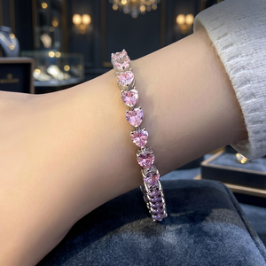 Luxury 925 Silver Rhodium Plated Channel Set Moissanite Charm Bracelet for <b>Men</b> & Unisex Hip Hop Jewelry Iced Out Party Wear - Product Image 2