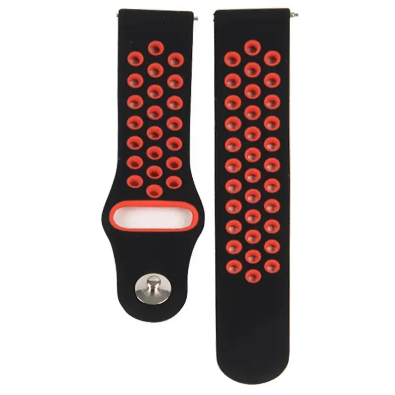 20mm 22mm two color watch band for amazfit bip silicone sport strap for samsung galaxy watch 42mm 46mm straps