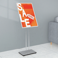 Bingkai Poster LED Aluminium untuk Dalam Ruangan dengan Display Berdiri di Lantai