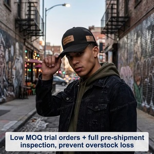 Casquette Trucker OEM ODM avec Logo Personnalisé, Patch en Cuir et Motif 'Whats up Brother', Style Streetwear, Faible MOQ, Livraison Rapide - Product Image 2
