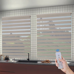 Sur Mesure Double Couche Jour et Nuit Translucide Lumière-filtrage Manuel Télécommande Blackout Bureau Zebra Roller Stores - Product Image 2