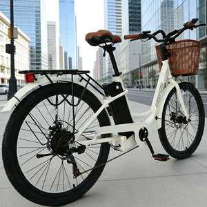 Vélo Électrique Urbain pour Femme, 26 Pouces, 7 Vitesses, Batterie Lithium 36V 250W, Vélo de Ville Électrique pour Adultes, Vente en Gros à Prix Abordable - Product Image 5