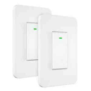 EUA Canadá Interruptor Elétrico 220V/2.4Ghz 3Way WiFi Interruptor Inteligente para Ventilador de Luz, Compatível com Alexa e Google Home