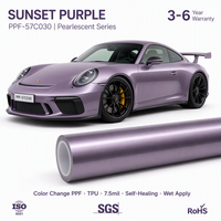 Film de protection de véhicule (PPF) en TPU aliphatique de la série Sunset Purple nacré, auto-réparant, anti-jaunissement, hydrophobe, vente en gros, couleurs variées