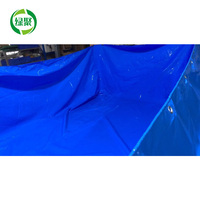 Bassin d'élevage de poissons pliable sur mesure en bâche PVC 600gsm 760gsm, Bleu
