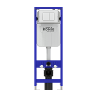 Installation en coin Meilleure vente Dissimulé dans le mur Réservoir bleu Wc Flush avec cadre en métal Sanitaire