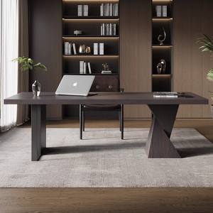 โต๊ะทำงานในบ้านแบบมินิมอลโต๊ะอ่านหนังสือไม้เนื้อแข็งทนทานโต๊ะคอมพิวเตอร์สำหรับห้องนั่งเล่นโซฟาด้านหลัง - Product Image 2