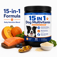 Complément alimentaire pour chiens Advanced Dog Daily Essentials 15-en-1, poudre multivitaminée, enzymes digestives, probiotiques, soin des articulations, santé canine, 360g