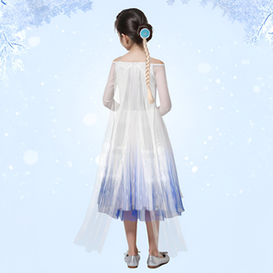 Girls Snow Princess Halloween Cosplay <strong>Dress</strong> up Costume Includes Accessories and Skirts - Product Image 3