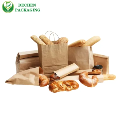 Bolsas de papel marrones grandes con manijas
