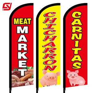 Оптовая Продажа с фабрики цифровая печать 100% полиэстер пользовательские флаги баннеры летающие парикмахерские перья флаги - Product Image 5