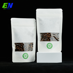 Food Safe Biodegradable Kraft Paper Stand up Bag for Coffee Bean Nut Tea and <strong>Flavored</strong> Tea Food Storage - Product Image 2